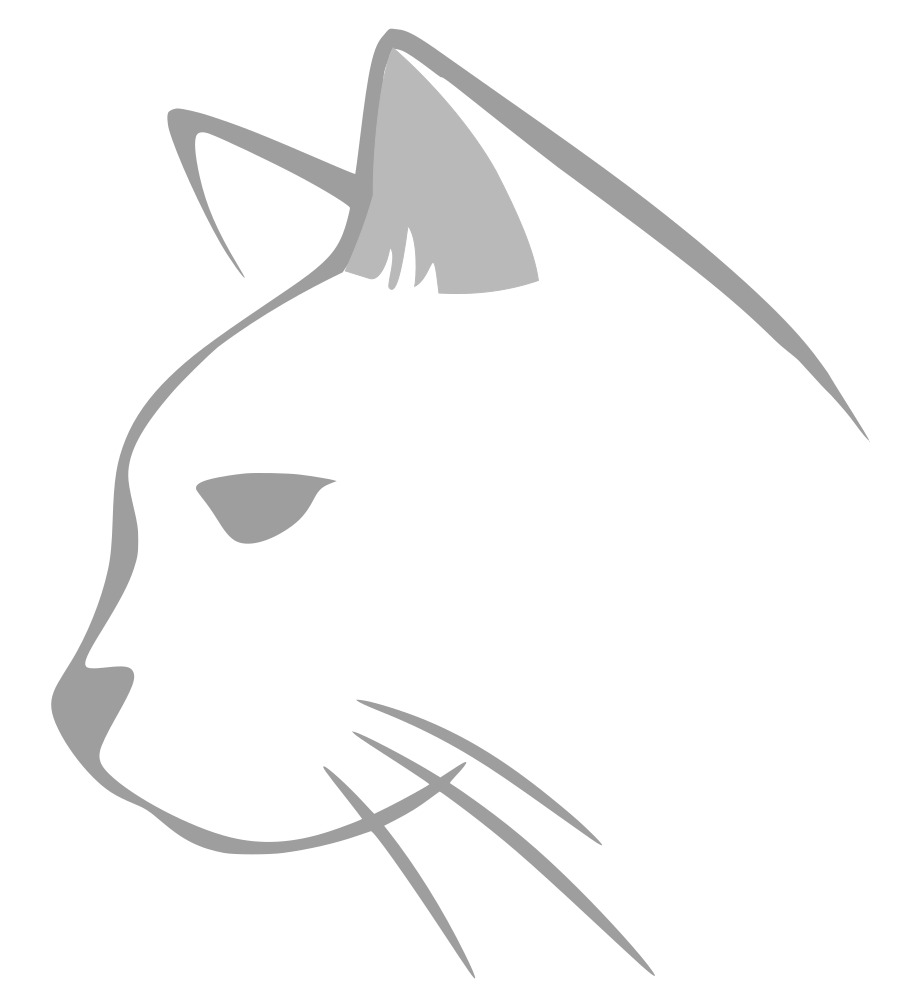 OnlineLabels Clip Art - Cat Icon Grey